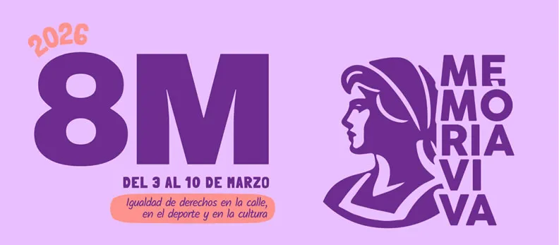 Poster for 8M 2026 and Memoria Viva in Benitachell, from 3 to 10 March